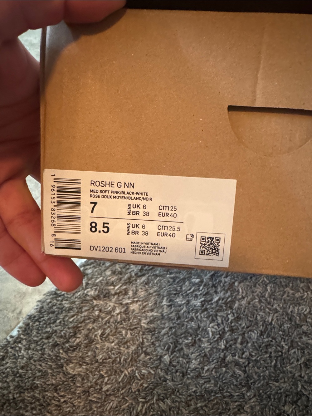 Nike Roshe G NN Box Label - Soft Pink/Black/White